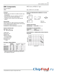 Datasheet MPZ2012S221A manufacturer EMC