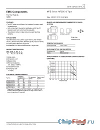 Datasheet MPZ2012S331A manufacturer EMC