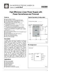 Datasheet A6300ACSO8B manufacturer EM Microelectronic