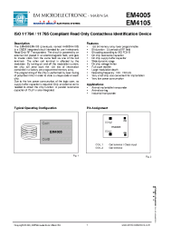 Datasheet EM4005B5WW7 manufacturer EM Microelectronic