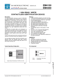 Datasheet EM4150 manufacturer EM Microelectronic
