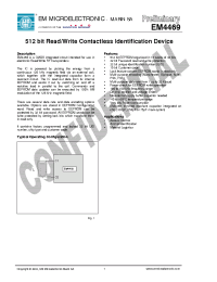 Datasheet EM4469V2WT11 manufacturer EM Microelectronic