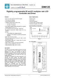 Datasheet EM6125WS27 manufacturer EM Microelectronic