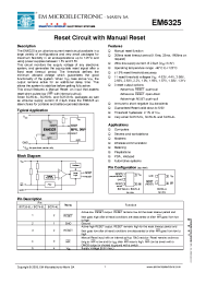 Datasheet EM6325-1.4 manufacturer EM Microelectronic