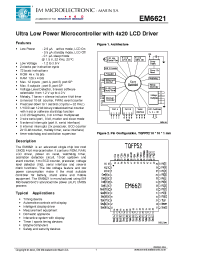 Datasheet EM6621 manufacturer EM Microelectronic