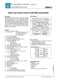 Datasheet EM6812F4TP24A manufacturer EM Microelectronic