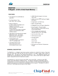 Datasheet EN29F040-55P manufacturer Eon Silicon