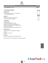 Datasheet B41857A3337M000 manufacturer EPCOS