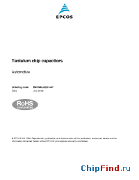 Datasheet B45196L0227M406 manufacturer EPCOS