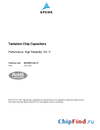 Datasheet B45196P0106K106 manufacturer EPCOS