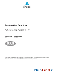 Datasheet B45196P0107M406 manufacturer EPCOS