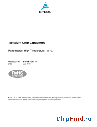 Datasheet B45196T1225M106 manufacturer EPCOS