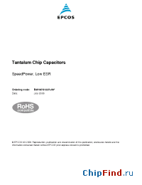 Datasheet B45197A7475M409 manufacturer EPCOS