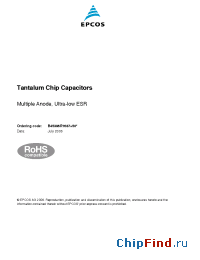 Datasheet B45396R1687K506 manufacturer EPCOS
