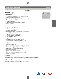 Datasheet B45496 manufacturer EPCOS