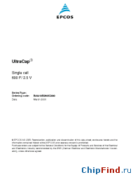 Datasheet B49410B2605Q000 manufacturer EPCOS