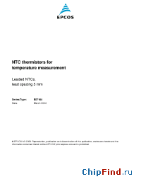 Datasheet B57164K0104J000 manufacturer EPCOS