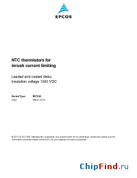 Datasheet B57238S0150L002 производства EPCOS