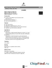Datasheet B82799C0113N001 manufacturer EPCOS