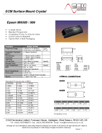 Datasheet MA505 manufacturer EPSON