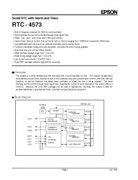 Datasheet RTC4573 manufacturer EPSON