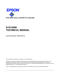 Datasheet S1D13506 manufacturer EPSON