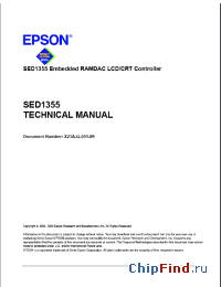 Datasheet SED1355 manufacturer EPSON