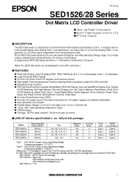 Datasheet SED1526 manufacturer EPSON
