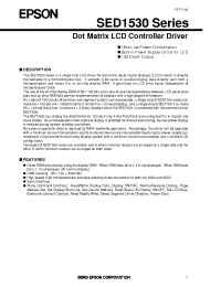 Datasheet SED1530 manufacturer EPSON