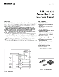 Datasheet PBL386202QNS manufacturer Ericsson