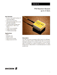 Datasheet PGR20302 manufacturer Ericsson