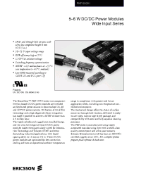 Datasheet PKF5000R1A manufacturer Ericsson