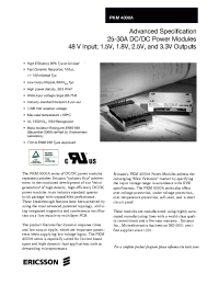 Datasheet PKM4000AR2B manufacturer Ericsson