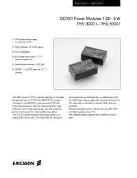 Datasheet PKV3000 manufacturer Ericsson