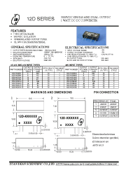 Datasheet 12D-XXD05N manufacturer Неопределенные