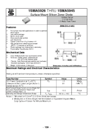 Datasheet 1SMA5926 manufacturer Неопределенные