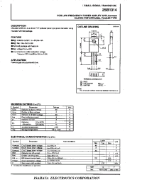 Datasheet 2SB1314 manufacturer Неопределенные
