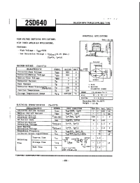 Datasheet 2SD640 manufacturer Неопределенные