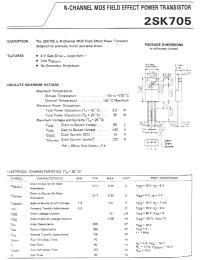 Datasheet 2SK705 manufacturer Неопределенные