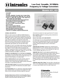 Datasheet 451 manufacturer Неопределенные