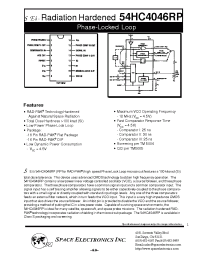 Datasheet 54HC4046RP manufacturer Неопределенные