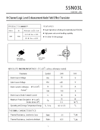 Datasheet 55N03L manufacturer Неопределенные