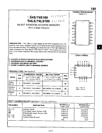 Datasheet 74LS189DC manufacturer Неопределенные