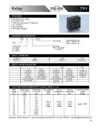 Datasheet 793-P1BS12VDC manufacturer Неопределенные