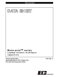 Datasheet A101K15X7RH5UAA manufacturer Неопределенные