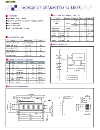 Datasheet AC1602A manufacturer Неопределенные