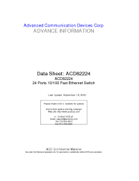 Datasheet ACD82216/ACD82224 manufacturer Неопределенные