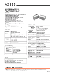 Datasheet AZ833-4.5DE manufacturer Неопределенные