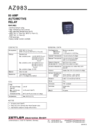 Datasheet AZ983-1A-12D manufacturer Неопределенные