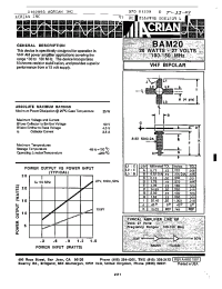Datasheet BAM20 manufacturer Неопределенные